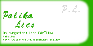 polika lics business card